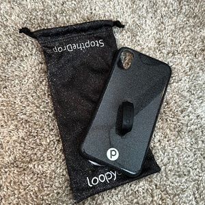 Sparkle Black Iphone X/XS Loopy Case Righty